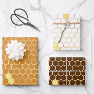 Feuille De Papier Cadeau Honeypeb élégant