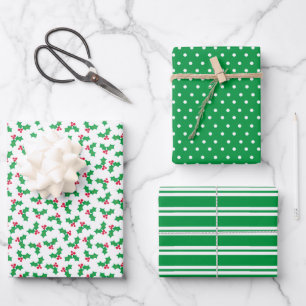 Feuille De Papier Cadeau Houx
