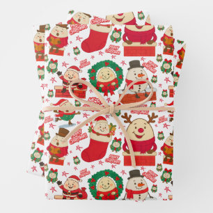 Feuille De Papier Cadeau Humpty Dumpty Christmas mignon