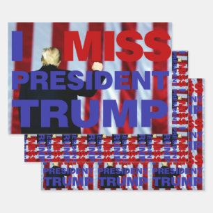 Feuille De Papier Cadeau I Miss Président Trump