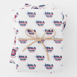 Feuille De Papier Cadeau Idaho, 50 États, Liberty Bell