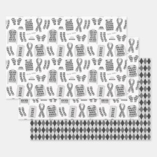 Feuille De Papier Cadeau Illustration des Jacquards en gris
