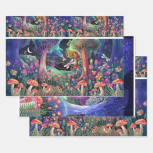 Feuille De Papier Cadeau Imaginaire forestier Twilight, Fairyland de la nat