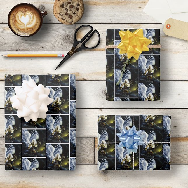 Feuille De Papier Cadeau Imaginaire guerrier épée Angel (Créateur téléchargé)