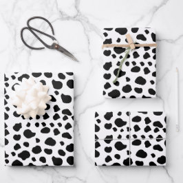 Feuille De Papier Cadeau Impression De Vache, Motif De Vache, Spots De Vach