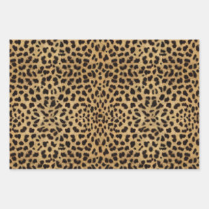 Feuille De Papier Cadeau Impression Motif Leopard Spot