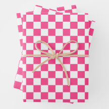 Imprimé à carreaux rose et blanc