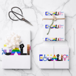Feuille De Papier Cadeau Indicateur d'égalité inclusive