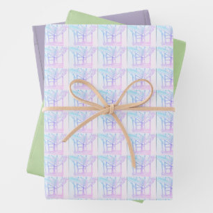 Feuille De Papier Cadeau Interjumelage Abstrait  