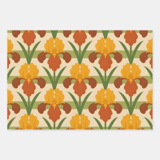 Feuille De Papier Cadeau Iris Vintage