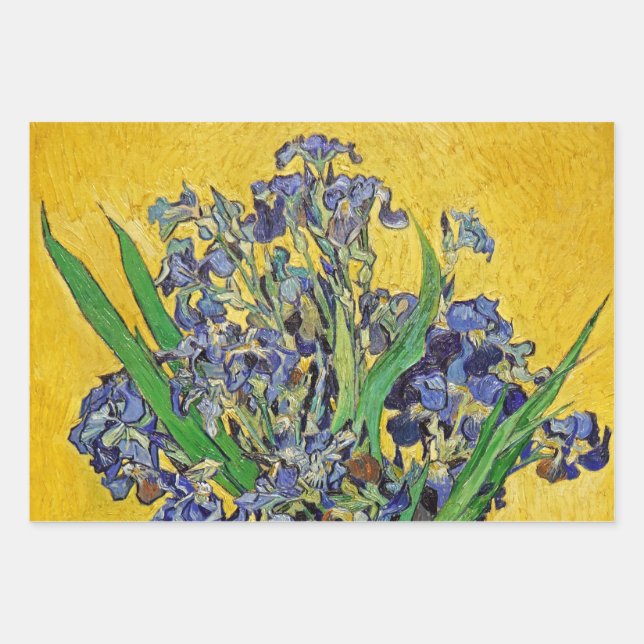 Feuille De Papier Cadeau Irises de Van Gogh (Devant)