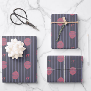 Feuille De Papier Cadeau IT - Vous flotterez trop Motif à rayures