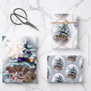 Feuille De Papier Cadeau Jack Russell Terrier Cadeaux de Noël