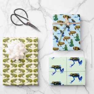 Feuille De Papier Cadeau J'aime les grenouilles