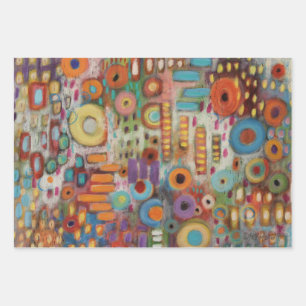Feuille De Papier Cadeau Jardin Abstrait