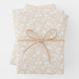 Feuille De Papier Cadeau Jardin Botanique Neutre - Linge Doux