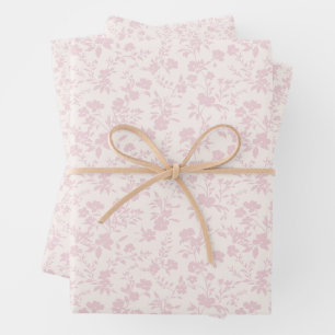 Feuille De Papier Cadeau Jardin Botanique Rose Pâle - Neutre