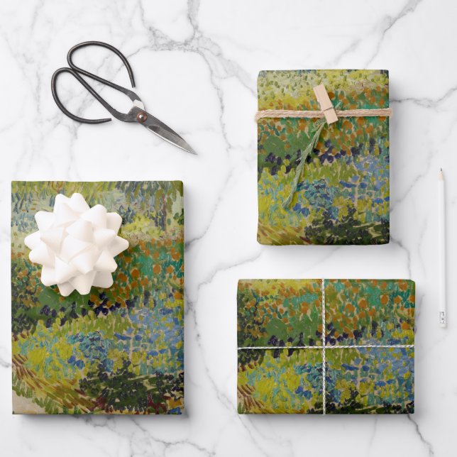 Feuille De Papier Cadeau Jardin d'Arles - Vincent Van Gogh (Recto)