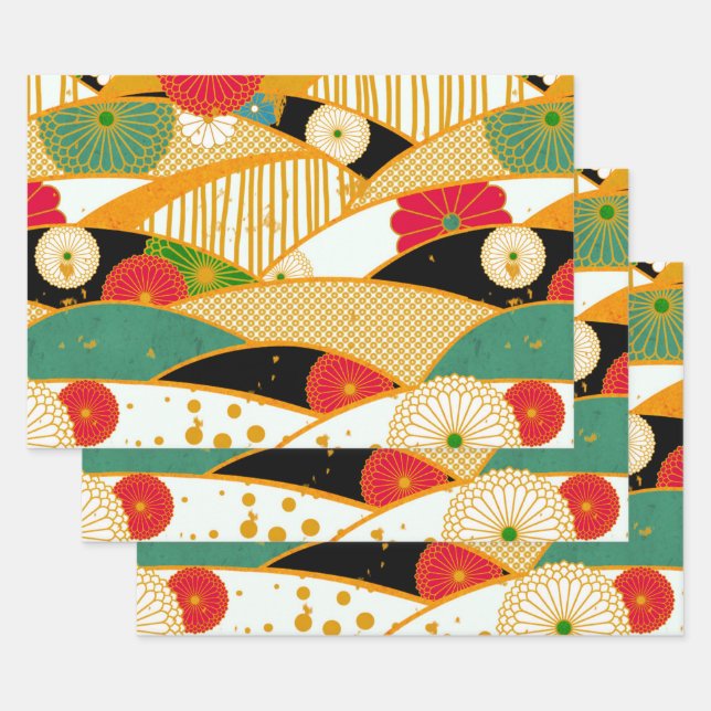 Feuille De Papier Cadeau Jardin magique Abstrait (Lot)