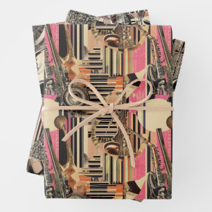 Feuille De Papier Cadeau Jazz Age Musician 1920s Dadaist Style