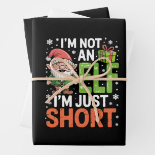 Feuille De Papier Cadeau Je ne suis pas un elfe, juste court, drôle de Noël
