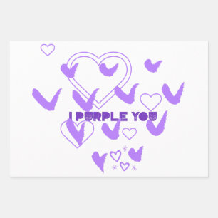 Feuille De Papier Cadeau  Je Vous Purple