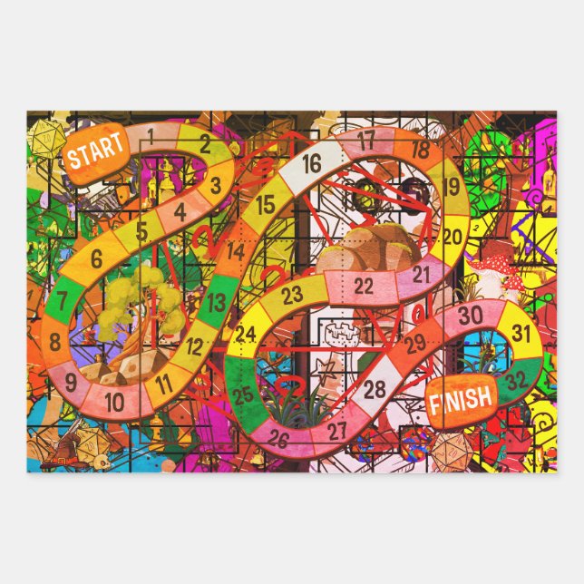 Feuille De Papier Cadeau Jeu de plateau (Devant)