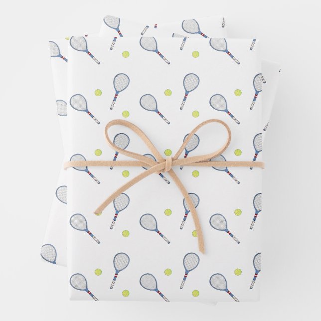 Feuille De Papier Cadeau Jeu Match Tennis Enveloppe Cadeau (En situation)