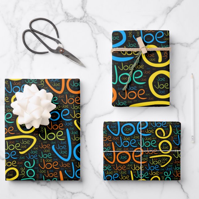 Feuille De Papier Cadeau Joe (Recto)