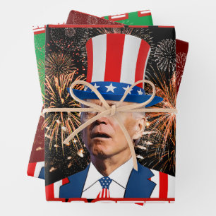 Feuille De Papier Cadeau Joe Biden Bonne Pâques