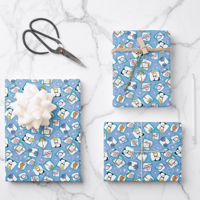 Feuille De Papier Cadeau Johnny Bravo Motif Icon (Recto)