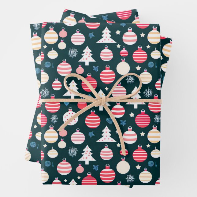 Feuille De Papier Cadeau Joie de Noël (En situation)