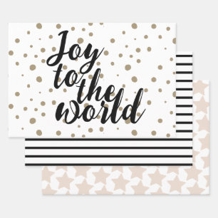 Feuille De Papier Cadeau Joie élégante au monde