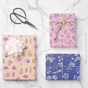 Feuille De Papier Cadeau Joli Baby shower de jardin Fleurs Anniversaire de