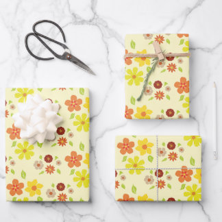 Feuille De Papier Cadeau Joli Boho Fleur