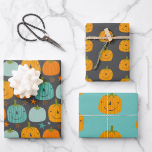 Feuille De Papier Cadeau Joli citrouille Halloween