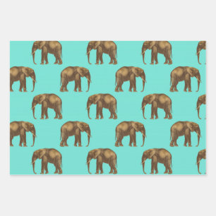 Feuille De Papier Cadeau Joli Eléphant
