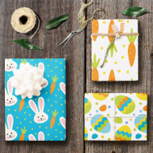 Joli Motif lapin de Pâques avec nom enfant