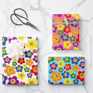 Feuille De Papier Cadeau Joli Motif LGBT Rainbow Flower