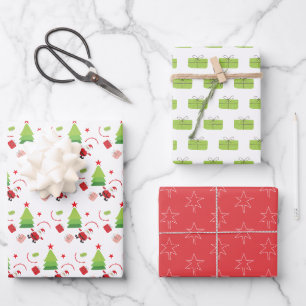 Feuille De Papier Cadeau Joli Noël Père Noël