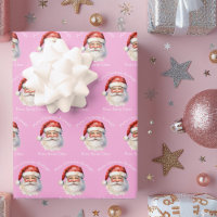 Joli Père Noël Rose Personnalisé Filles Noël