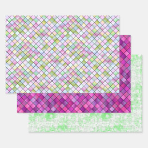 Feuille De Papier Cadeau Jolie mosaïque Motif