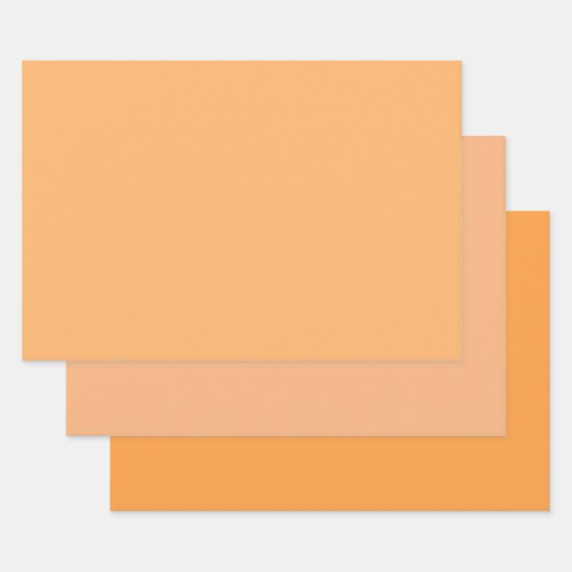 Feuille De Papier Cadeau Jolies nuances de pêche (Lot)