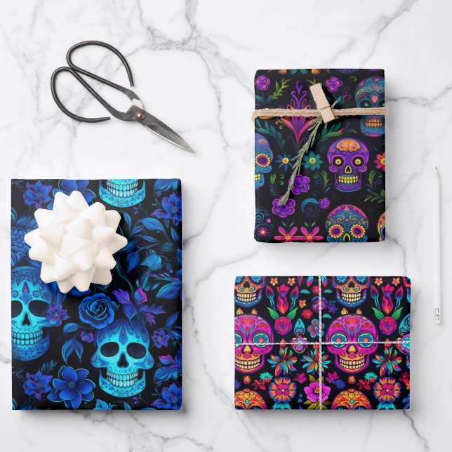 Feuille De Papier Cadeau Jour des morts (Recto)