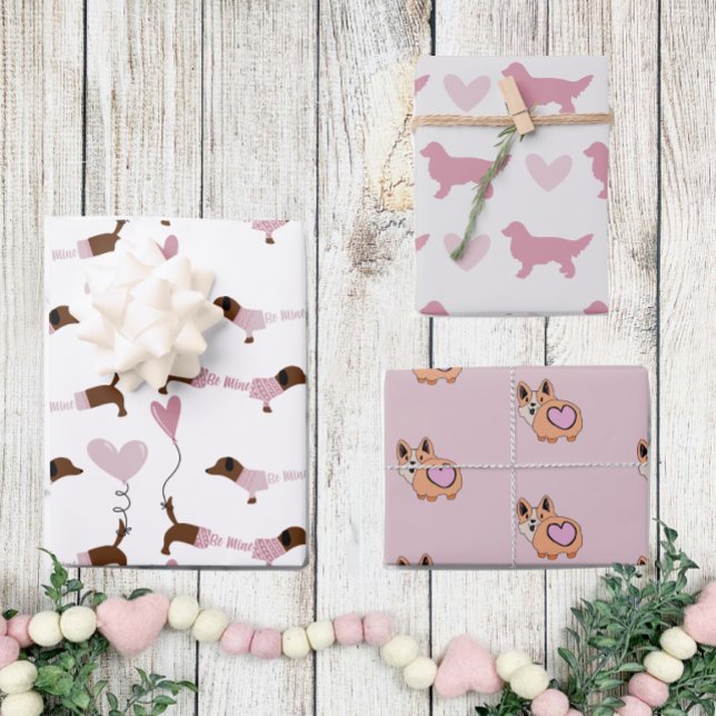 Feuille De Papier Cadeau Jour des Valentines aux Coeurs roses mignons Amour (Créateur téléchargé)