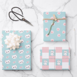 Feuille De Papier Cadeau Jour Purr-fect Chat Anniversaire