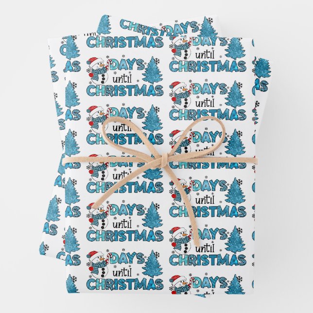 Feuille De Papier Cadeau Jours jusqu'à la Personnaliser de Noël (En situation)