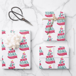 Feuille De Papier Cadeau Joy to the World Christmas Citation Typographie