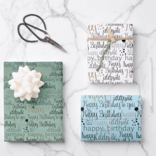 Feuille De Papier Cadeau Joyeux anniversaire