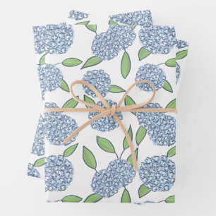 Feuille De Papier Cadeau Joyeux enveloppement cadeau Hydrangea